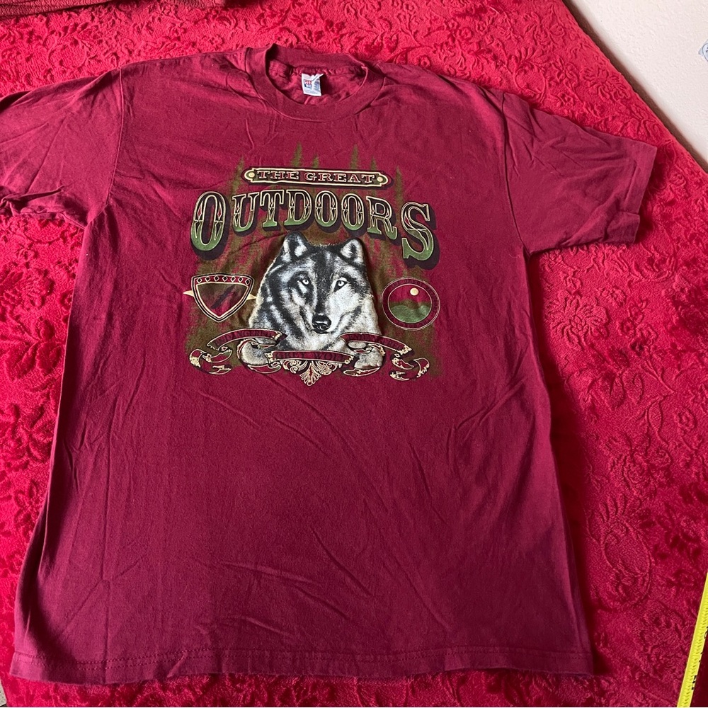 Vintage Wolf Single Stitch T-shirt Size Large made in USA